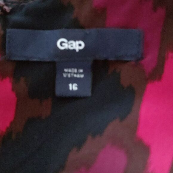 Gap multicolor print dress with side pockets   Sz 16 - Picture 5 of 5